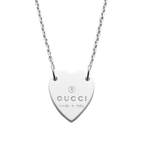 gucci women's necklace gold|gucci necklace with heart pendant.